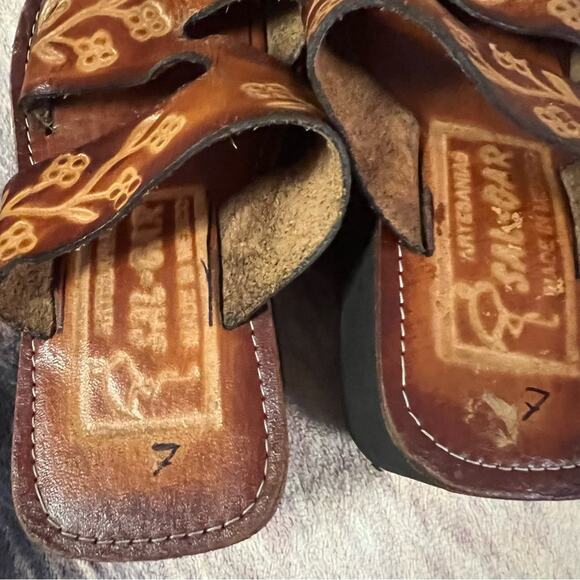 Artesanias Sal-Gar Handmade in Mexico Huaraches Sandals Little Kid Size 7 - Picture 5 of 10
